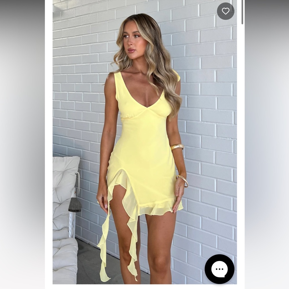 White Fox Like that mini dress in buttercup